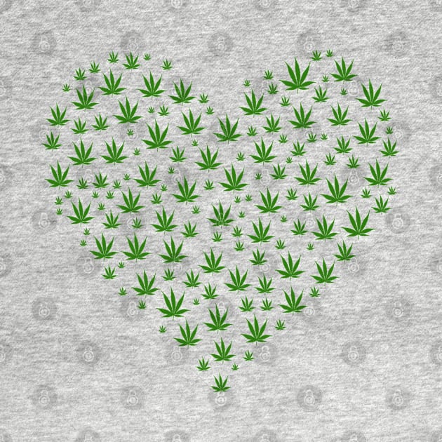 Marijuana in a heart shape by Florin Tenica